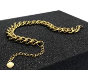 BRANSOLETA ZŁOTA GRUBA SPLOT PANCERKA STAL 316L