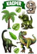 OPŁATEK NA TORT ZESTAW DINOZAURÓW+ GRATIS TEKST