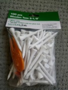 Kołki golfowe 2-1/8' drewniane białe silverline 