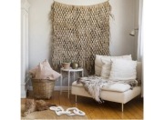 DREWNIANE OGNIWA ŁAŃCUSZKA  5 OGNIW STYL BOHO DEKORACYJNY 42 CM