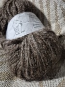 Wlóczka z alpaki 100% naturalna szary i brąz