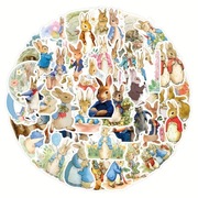 Naklejki ozdobne winylowe Peter Rabbit samoprzylepne 55 szt.