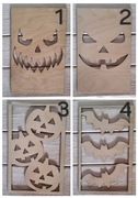 Halloween wymienne wzory do lampionu | drewniane wkłady / sklejka 3mm