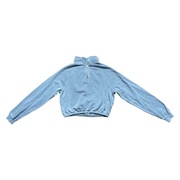 Bluza damska cropped ze stójką z zamkiem popielata niebieska S Pull&Bear