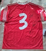 5 AUTOGRAFÓW Tomasz Łapiński Artur Wichniarek ORYG. koszulka Widzew UEFA 99