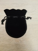 Sakiewka mała welurowa czarna woreczek na prezent biżuterie 5 szt