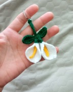 Kalie wykonane na szydełku, brelok 