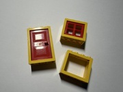 LEGO CITY  DOOR FRAME 2x4x5 ŻÓŁTY  (4130/4131)  4130c01 WINDOW 4132c01