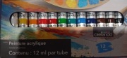 ZESTAW FARB AKRYLOWYCH 12 KOLORÓW 12ML CRELANDO