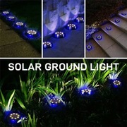 Solarne Lampy Ogrodowe Zewnętrzne 4 szt. 12 LED IP65 600 mAh kwadratowe