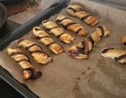 Zawijasy czekoladowe z ciasta francuskiego