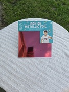 Folia do prasowania naprasowanki na koszulkę - metaliczna czewona