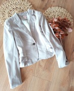 H&M szara beżowa elegancka damska marynarka 36S żakiet damski szary