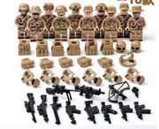 10 Figurek żołnierzy współczesnych z bronią+akcesoria kompatybilne z Lego