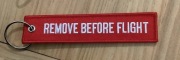 Zawieszka Remove Before Flight * RBF * CZERWONA (HAFT!)