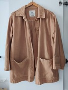 Jeansowa koszula kurtka koszulowa Stradivarius S musztardowa