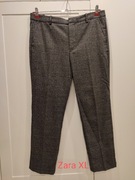 Szare materiałowe spodnie Zara rozm XL