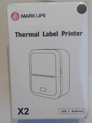 Drukarka, etykieciarka Marklife X2, rolka etykiet 50x50 mm, biała, nowa 