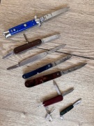 Zestaw starych scyzoryków , noży, lata 70-90, PRL