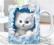 Kubek 3D z motywem kotka 330ml