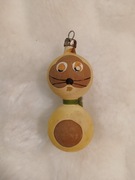 Stara szklana bombka choinkowa z okresu PRL 