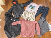 Zestaw ubrań rozm S 164cm kurtka , spodnie , bluza super dry , Jack