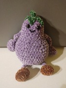 Pan bakłażan na szydełku 