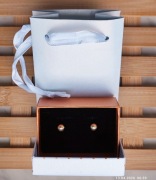 NOWE KOLCZYKI ZŁOTE KULKI 8mm pr. 585 - 14 karat OKAZJA! KOMUNIA! CHRZCINY!