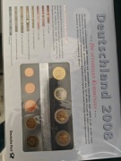 Niemcy 2008 Zestaw monet obiegowych Euro  9 x UNC Mennicze 