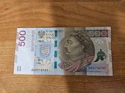 Banknot obiegowy 500zl seria AA5716745