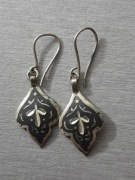 Rosja Niello srebro kolczyki stare cudo