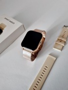Złoty smartwatch MENU PL ROZMOWY ZŁOTA BRANSOLETA + PASEK