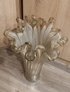 Wazon ze szkła Murano złocisty duży 43 cm 