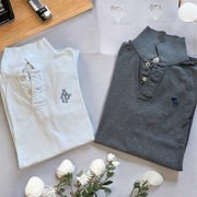 Koszulki Polo Abercrombie Fitch rozmiar M 100% bawełna biała szara