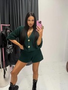 Komplet sweterkowy la milla  butelkowa zieleń 