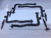 Zawiasy kute stalowe brama drzwi wrota loft vintage 100x60 cm komplet