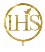 Topper IHS złoty akryl I Komunia