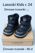 Trzewiki zimowe LASOCKI KIDS r. 24 granatowe ocieplane na rzepy