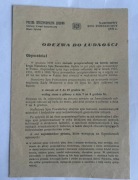 PRL 1970 – Odezwa do ludności – Narodowy Spis Powszechny – odręczne wpisy