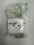 Gniazdo pojedyncze Schneider PRIMA z uziemieniem białe n/t