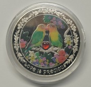 MONETA   TWO DOLLARS 2017 r - KOLIBRY z SERDUSZKIEM 