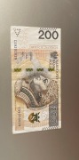 Banknot 200zł z 2015 roku radar seria CS