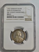 2 dukaty 1741 Schwabach odbitka w srebrze  NGC MS61 EKSTREMALNIE RZADKA