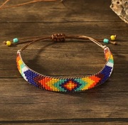 Bransoletka BOHO kolorowa pleciona z koralików II