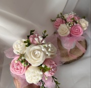 Mini bukiety świec. podziękowanie dla gości