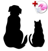 Naklejka na auto, samochód - PIES i KOT - RÓŻNE KOLORY