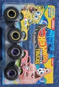 Zestaw dwóch samochodzików serii hot wheels monster truck edycja SpongeBob 