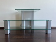 używany szklany stolik/ szafka RTV pod telewizor TV 100x50