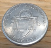 5 pengo 1938 Węgry kopia