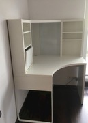 Biurko białe narożne dziecięce ikea Mike 